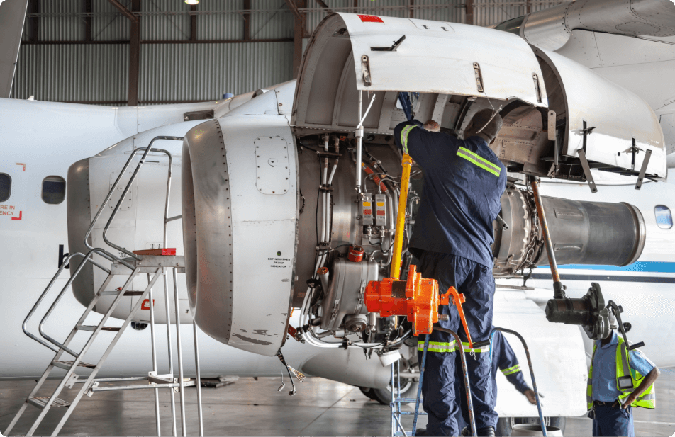 Airplane servicing with 3D printed parts