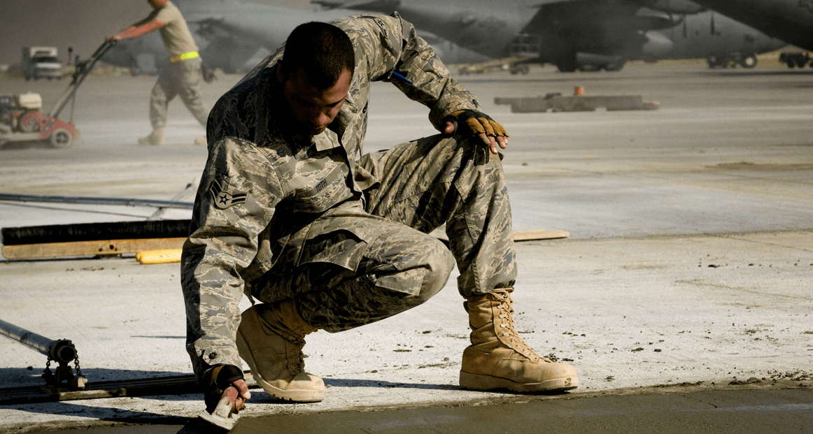 Soldier with 3D printed tools